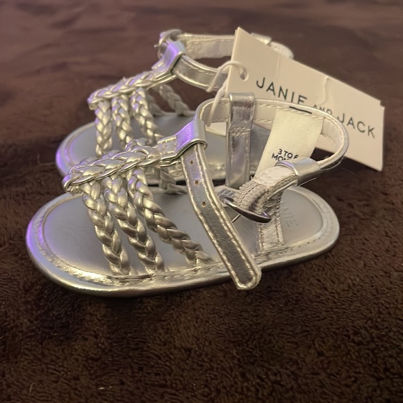Janie and Jack silver sandals - Picture 2 of 5